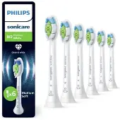 Philips Optimal White HX6066/87 Bürstenköpfe (6er-Pack), 6 Stück(e), Weiß, 3 Monat( e), Medium, 62000 Bewegungen pro Minute,