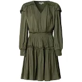 Pepe Jeans für Damen. PL9537727 Martina Kleid grün (S), Lässig, Polyester, Langarm
