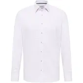 Eterna Langarmhemd "COMFORT FIT", Herren, Gr. 43, Normalgrößen, weiß (lavender), Popeline, 100% Baumwolle, normal, Manschette, Hemden Langarmhemd, NON IRON (bügelfrei)