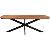 LivingFurn – Esstisch Jesper Danish Oval 180 cm – Mangoholz / beschichteter Stahl