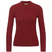 Tranquillo - Women's Seidiges EcoVero-Shirt Round Neck - Longsleeve Gr XS rot