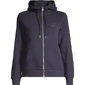 Gant Kapuzensweatjacke "REG TONAL SHIELD ZIP HOODIE" Markenstickerei, Kapuze, Rippbündchen
