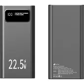 Leotec LEPOW30W22K, 30000 mAh, Lithium Polymer (LiPo), Power Delivery 3.0, Quick Charge 3.0, Schwarz