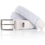 MONTI Flechtgürtel "HAVANNA", Herren, Gr. 85, weiß (weiß uni), Materialmix, unifarben, Gürtel Flechtgürtel, Flechtgürtel