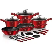 Berlinger Haus Bh-6162 Burgunder Granit Kochgeschirr-Set 17-Teilig