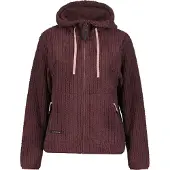 Icepeak Strickfleecejacke "AALET", Damen, Gr. XL, lila (plum), Obermaterial: 100% Polyester, normal, Jacken Strickfleecejacke, mit fester Kapuze, gerader Schnitt