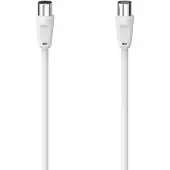 Hama Antennen-Kabel, Koax-Stecker - Koax-Kupplung, 5 m, 75 dB, Weiss