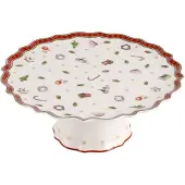 Villeroy & Boch Servierplatte "Kuchenplatte auf Fuß Toy's Delight ø 21 cm bunt", bunt, L:21cm, Porzellan, Servierplatten, Servierplatte