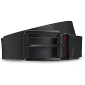 HUGO Ledergürtel "Geffrey Sz40", Herren, Gr. 110, schwarz (schwarz 001), Leder, kontrastfarbene Details, unifarben, Gürtel Ledergürtel, mit Dornschließe, Logo an der Schlaufe