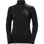 Helly Hansen für Damen. 49377 Thermo-Shirt mit halbem Reißverschluss Lifa Merino Midweight schwarz (S), Sportlich, Wolle, Langarm