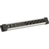 Bachmann CONNECTUS 6xCEE7/3, 1xGVS-Plus 1xSchalter 2,0m CEE7/7 Grau