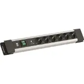 Bachmann CONNECTUS 6xCEE7/3, 1xSPD-Plus 1xSchalter 2,0m CEE7/7 Grau