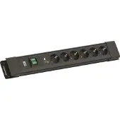 Bachmann CONNECTUS 6xCEE7/3, 1xSPD-Plus 1xSchalter 2,0m CEE7/7 Schwarz