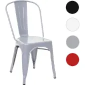 Mendler Stuhl HWC-A73, Bistrostuhl Stapelstuhl, Metall Industriedesign stapelbar grau