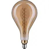 Paulmann LED-Leuchtmittel "BigDrop 200lm 1800K smoke 7W doppel spiral 230V Filament", gold (goldfarben), L:30cm Ø:16cm, Leuchtmittel, LED-Leuchtmittel
