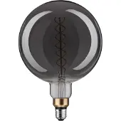 Paulmann LED-Leuchtmittel "BigGlobe 170lm 1800K smoke 7W doppel spiral 230V Filament", grau (anthrazit), L:30cm Ø:20cm, Leuchtmittel, LED-Leuchtmittel