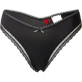 HUGO elegante Spitzenbesätze, Logo-Schleife, mittlere Bundhöhe
