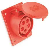 Pce 415-6tt CEE-Anbausteckdose schräg (80x97mm) 16A 5p 6h IP44/IP54 TT 4156tt