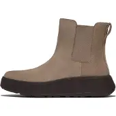 FitFlop Boots F-Mode Suede Flatform Chelsea Boots Damen Taupe-Schuhgröße 42