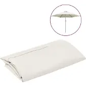 vidaXL Ersatzbezug für Sonnenschirm Sandweiß 300 cm
