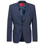 HUGO für Herren. 50495628 Colbert Blazer blau (52), Lässig, Klassisch, Polyester
