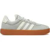 Adidas Sneaker SPORTSWEAR "VL COURT 3.0", Damen, Gr. 42, grau (wonder silber, sanftes weiß, gum 3), Leder, Synthetik, Schuhe Sneaker, inspiriert vom Design des samba