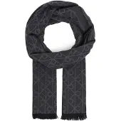 Calvin Klein Emblem Tonal Wool Scarf Black Größe: OS | Schals Outlet | Herren | Schwarz