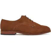 Tommy Hilfiger Herren Derby Schuhe Dress Suede aus Wildleder, Braun (Coconut Gro