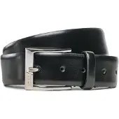 BOSS Ledergürtel "Elloy-PC-An_Sz35", Herren, Gr. 85, schwarz (schwarz 001), Leder, unifarben, Gürtel Ledergürtel, mit dezenter -Prägung auf der Schließe