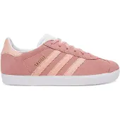 Adidas Sneaker ORIGINALS "GAZELLE", Damen, Gr. 38,5, weiß (semi pink spark, glow pink, cloud weiß), Leder, Synthetik, Schuhe Sneaker, für Kinder und Jugendliche