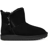 Ara Winterboots "ALASKA Short Zip", Damen, Gr. 39, Lammfell, schwarz (schwarz short zip), Lammfell, Veloursleder, unifarben, Schuhe Winterboots, Stiefel aus echtem Lammfell, G-Weite (weit)