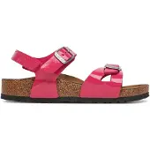 Birkenstock - Kid's Rio AS Birko-Flor Patent - Sandalen Gr 34 - Narrow rosa/braun
