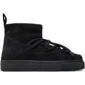 INUIKII für Damen. 1001.001.0092 Lederstiefel Classic Low schwarz (41), Wohnung, Schnürsenkel, Lässig