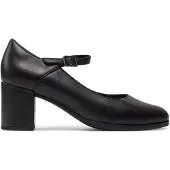 Clarks Freva55 Strap Lederschuhe in Schwarz, Schwarz, 40 EU