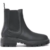 Timberland 1100000002199 "CORTINA VALLEY MID CHELSEA BOOT", Damen, Gr. 37, schwarz, Leder, Schuhe 1100000002199, Stiefelette, Winterschuhe, Ankle Boots