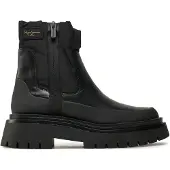Pepe Jeans für Damen. PLS50528 Queen Chelsea-Stiefeletten schwarz (39), Wohnung, Reißverschluss, Lässig