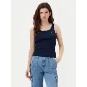 Tommy Hilfiger Button ärmelloses T-shirt