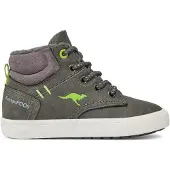 Kangaroos Kavu X High-Top Kinder Sneaker Uni grau gefüttert Winterschuhe, Schuhgröße:28 EU