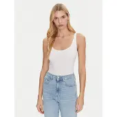 Mustang Tanktop , Damen, Gr. XS, weiß, Obermaterial: 100% Baumwolle, Rundhals, Tops Tanktop
