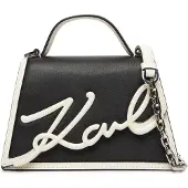 Karl Lagerfeld Essentials Handtasche Schwarz/Weiß