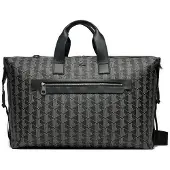 Lacoste Reisetasche The Blend Weekender Monogram Noir Gris schwarz