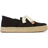 Toms Carolina Lace UP black beachside woven/fray 37