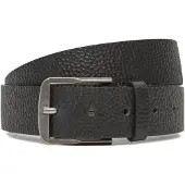 Calvin Klein Ledergürtel "CLASSIC FLAT 35MM", Herren, Gr. 90, silber (schwarz, antique silber), Rindsleder, unifarben, Gürtel Ledergürtel