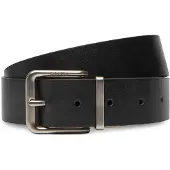 Calvin Klein Ledergürtel JEANS "CASUAL PIN BUCKLE 35MM ADJ/REV", Herren, Gr. 95, schwarz (schwarz, delicioso, pewter), Rindsleder, unifarben, Gürtel Ledergürtel