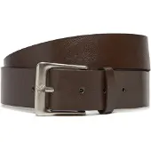 Calvin Klein Ledergürtel JEANS "CLASSIC BUCKLE 35MM", Herren, Gr. 85, braun (delicioso, pewter), Rindsleder, unifarben, Gürtel Ledergürtel