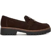 Tamaris Loafer , Damen, Gr. 41, braun (mokka), Ziegenveloursleder, unifarben, Schuhe Loafer, Blockabsatz, Slipper, Businesschuh mit Touch-It-Ausstattung, Topseller