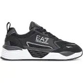 EA7 Unisex. 7X000308_AF18447 Turnschuhe Ace Runner Neu schwarz (44 2/3), Wohnung, Schnürsenkel, Lässig