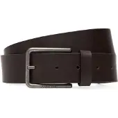 Calvin Klein Ledergürtel JEANS "WARMTH BUCKLE", Herren, Gr. 90, ck schwarz braun, antique silber, Rindsleder, unifarben, Gürtel Ledergürtel, Größenverstellbar
