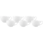 Villeroy & Boch Tasse "Kaffeeobertasse Royal 260 ml 6er Set weiß", weiß, Porzellan, Trinkgefäße, Tasse
