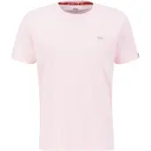 Alpha industries T-Shirt "Unisex EMB T-Shirt", Herren, Gr. XS, pink (pastel pink), Obermaterial: 100% Baumwolle, Shirts T-Shirt